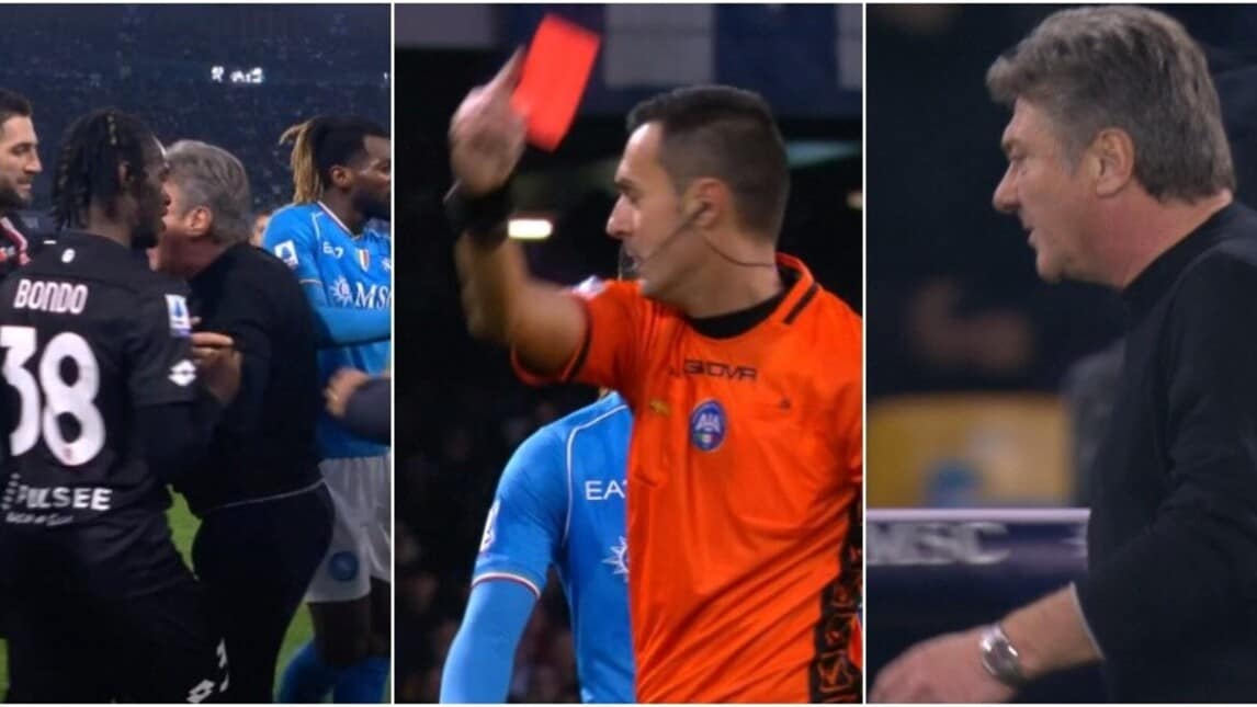 Caos Napoli-Monza: rissa tra Kvara e Bondo. Interviene Mazzarri che viene espulso
