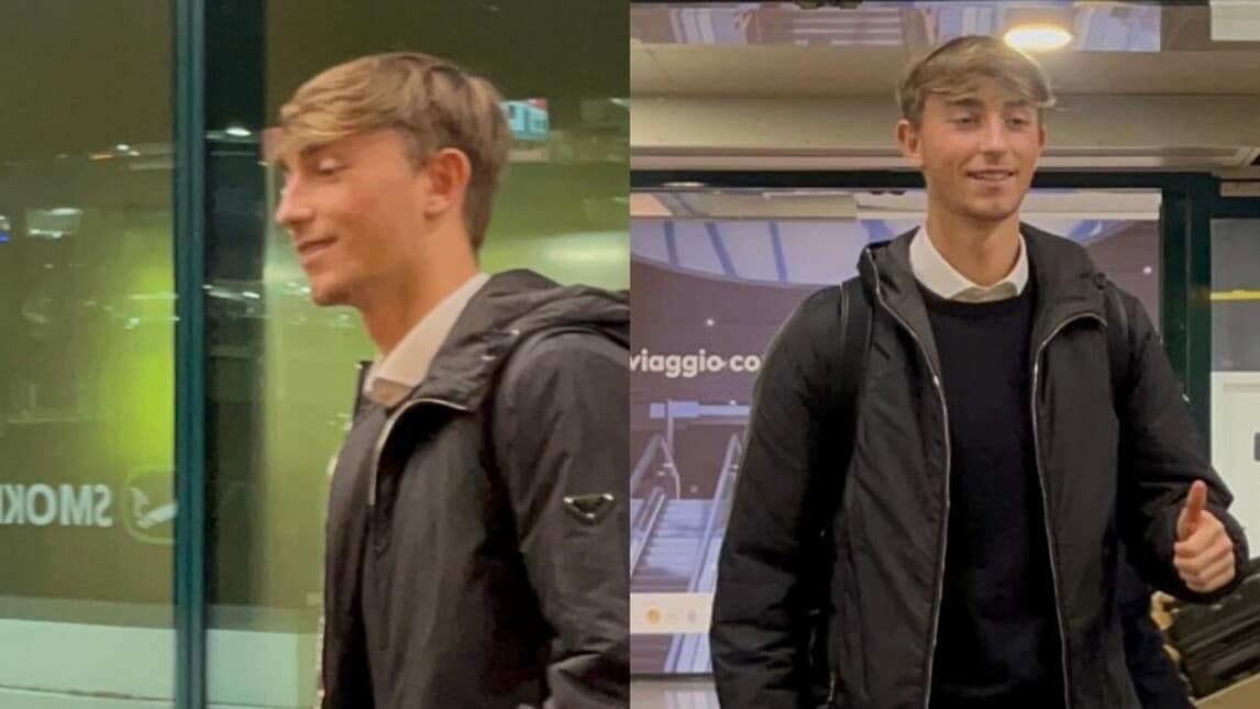 Roma, Huijsen è sbarcato a Fiumicino