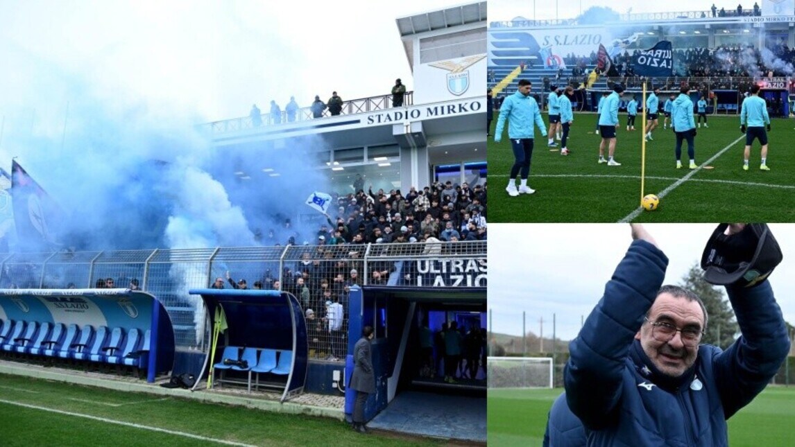 La Lazio si allena in una bolgia: la carica dei tifosi a Formello