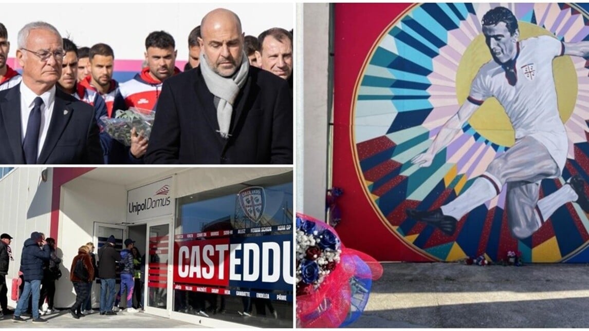 Gigi Riva, la camera ardente a Cagliari: ex compagni e tifosi in lacrime