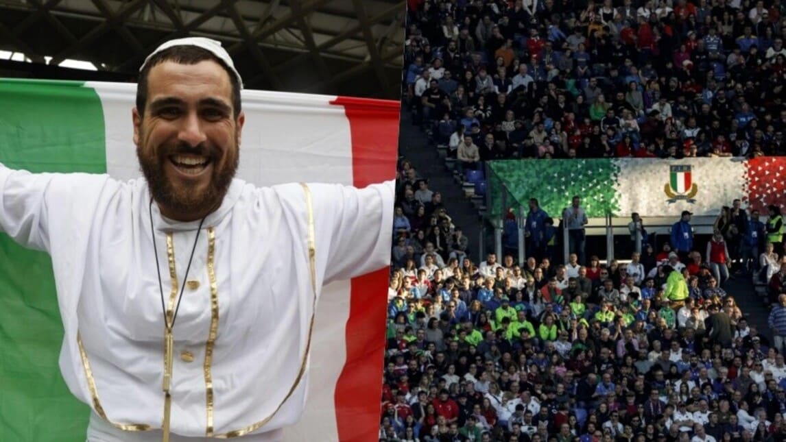 Italia-Inghilterra, spettacolo sugli spalti: la carica dei tifosi azzurri