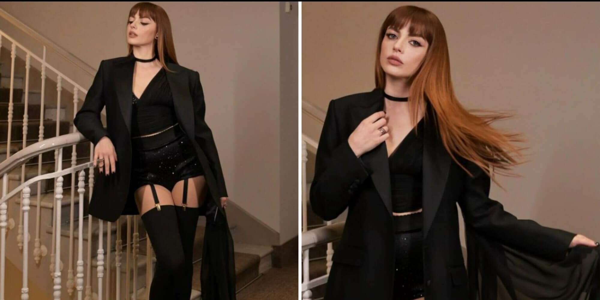 Calze Con Reggicalze A Pois Leg Avenue - Foto 2