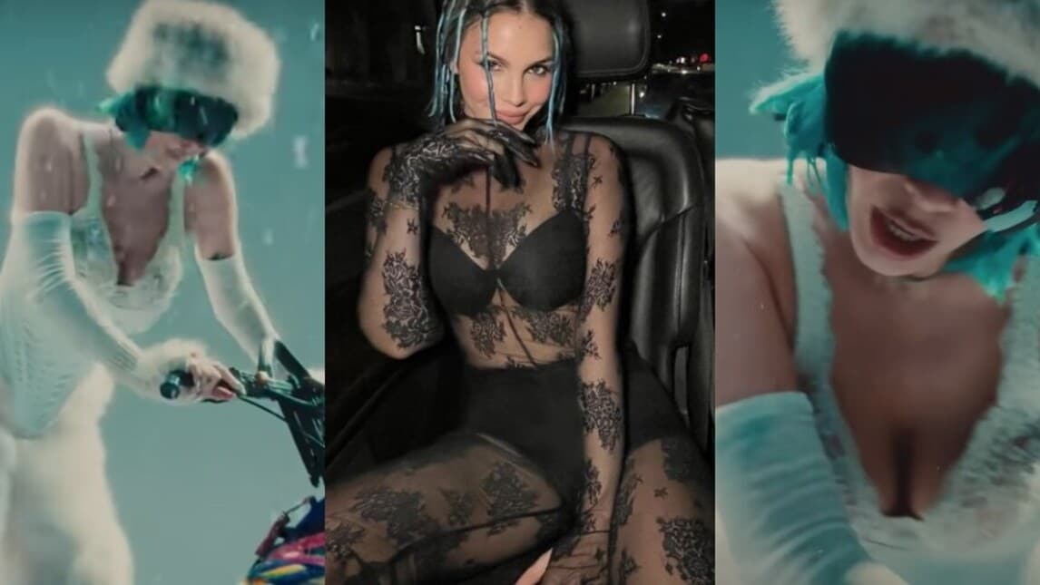 Rose Villain in intimo provocante tra la neve: social in delirio