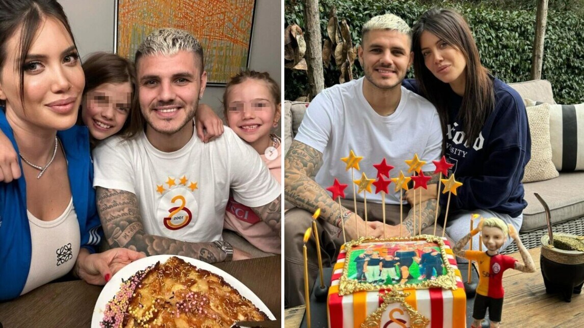 Icardi compie 31 anni con Wanda Nara, i figli e una torta speciale