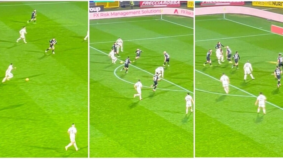 Roma, che spettacolo: tutti partecipano all'azione del gol di Pellegrini