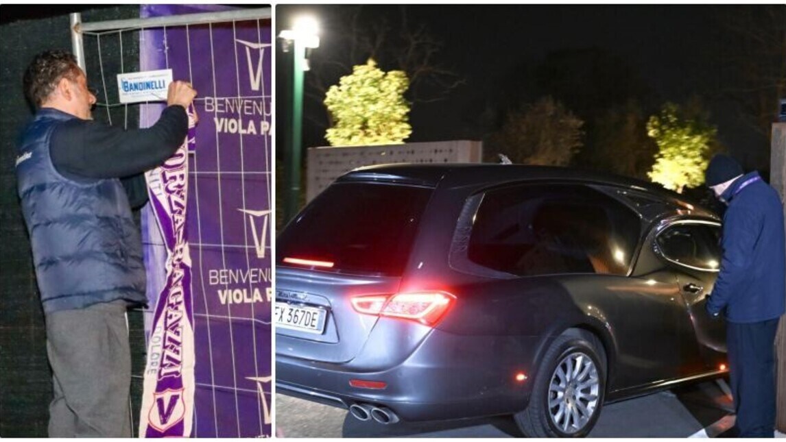 Il feretro di Joe Barone arriva al Viola Park: oggi la camera ardente