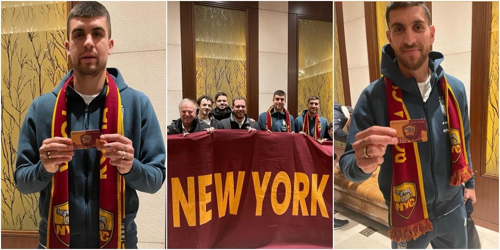 "New York giallorossa": l'abbraccio del Roma Club NY a Mancini e Pellegrini