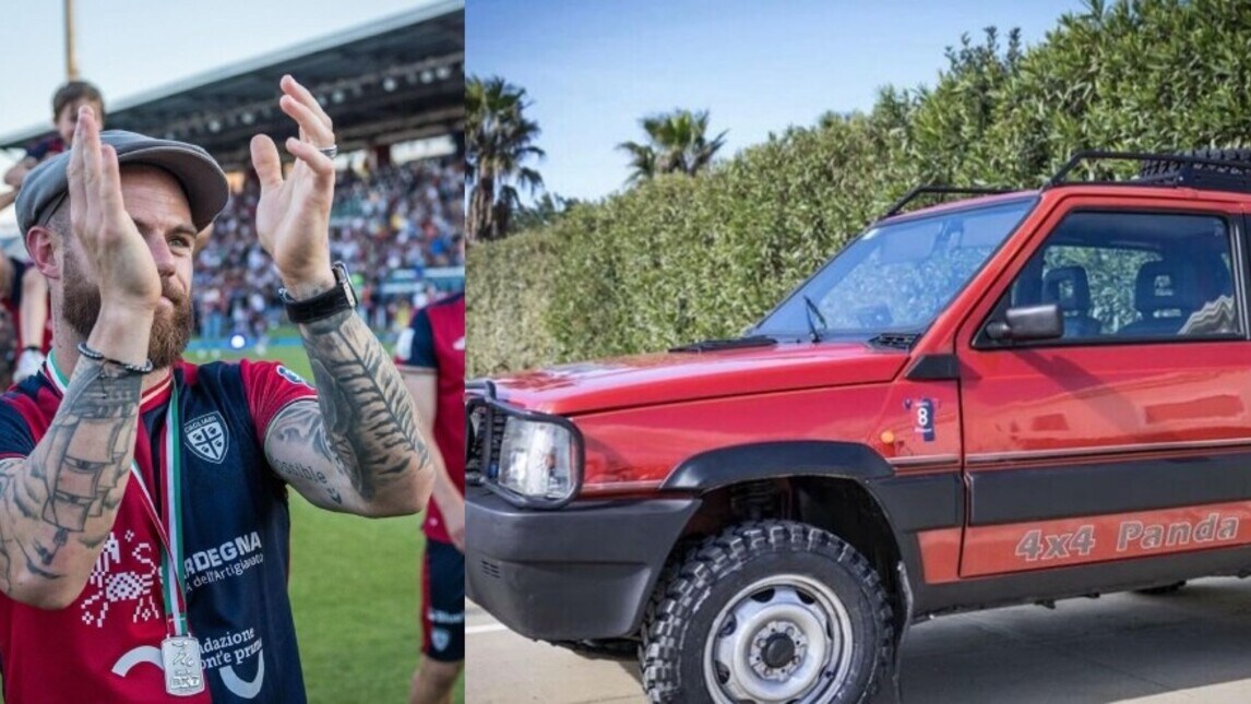 Nahitan Nández, in giro per Cagliari con..una Panda 4x4!
