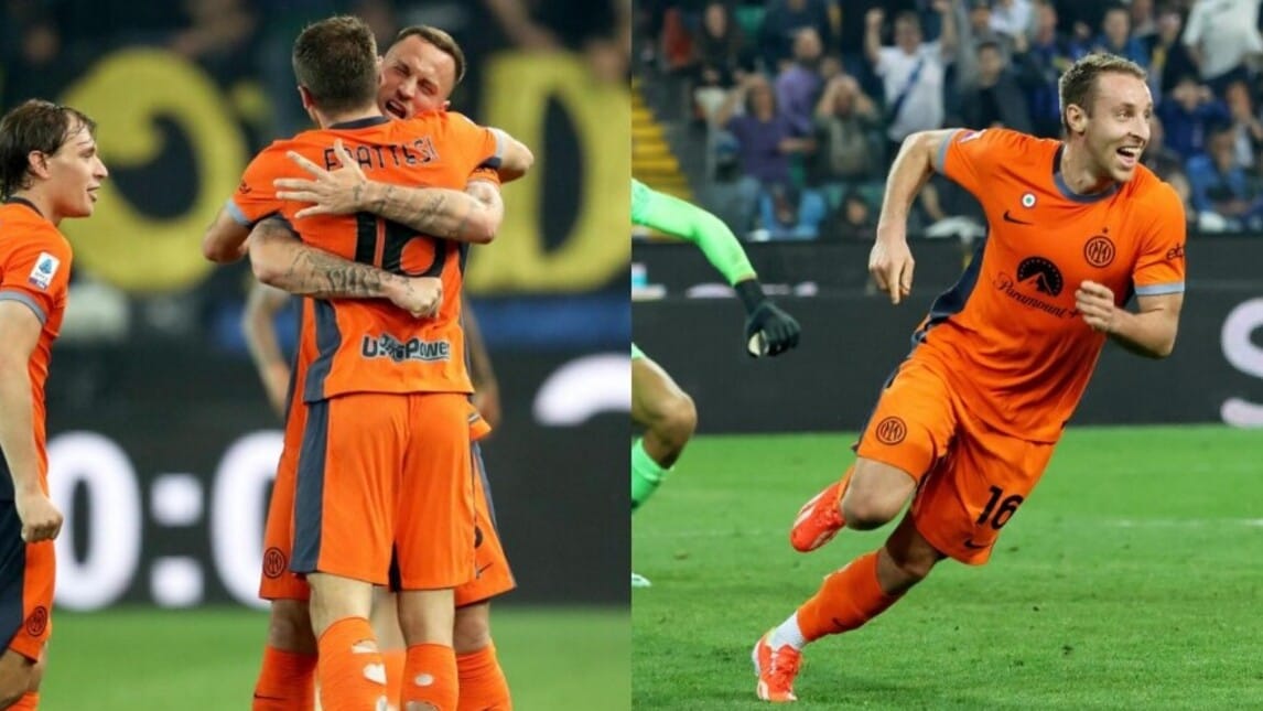Inter, abbracci e sorrisi dopo il colpo di Udine