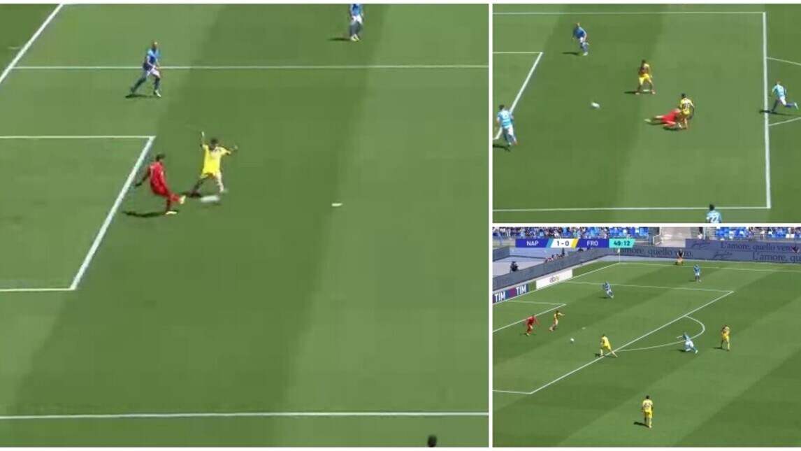Napoli-Frosinone, che errore di Meret! Palla regalata e gol di Cheddira