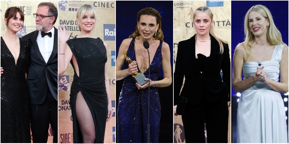 David di Donatello 2024, da Alessia Marcuzzi a Micaela Ramazzotti: tutti i vip
