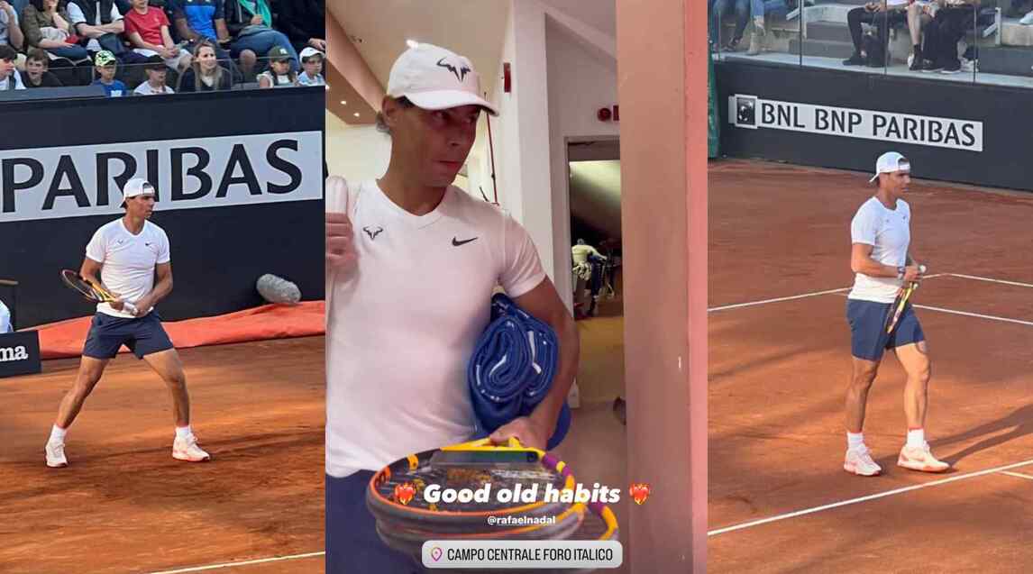 Nadal già incanta a Roma: che show il primo allenamento al Foro Italico