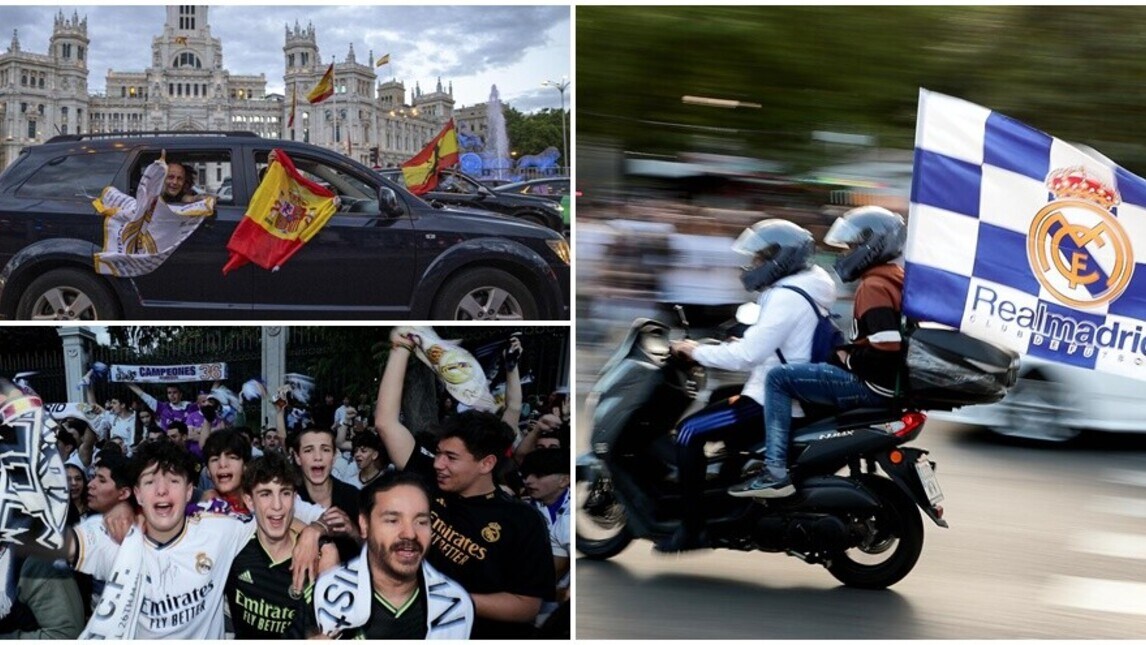 Il Real di Ancelotti vince la Liga: tifosi in festa per le vie di Madrid