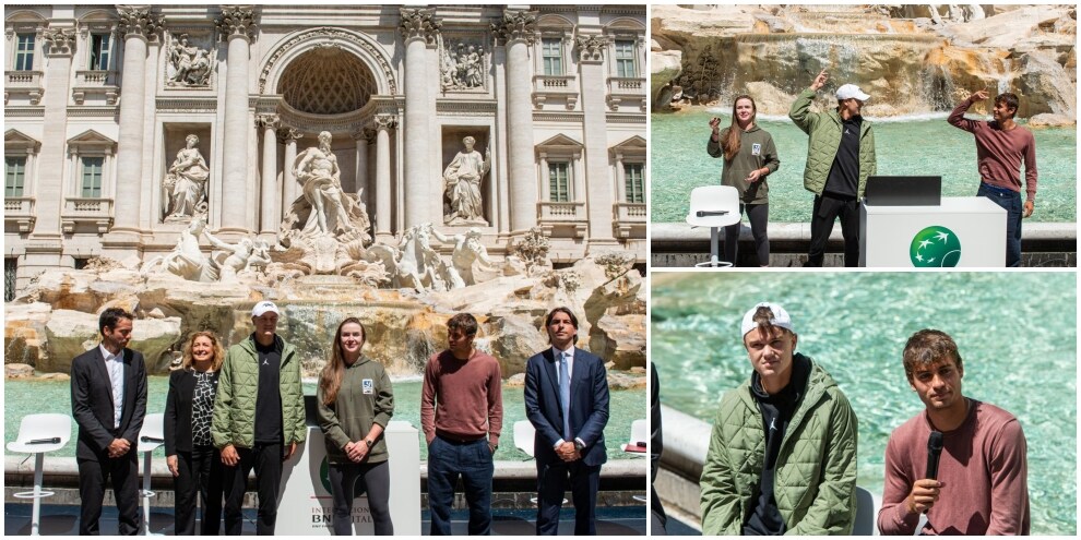 Internazionali di tennis, sorteggio a Fontana di Trevi con lancio della moneta