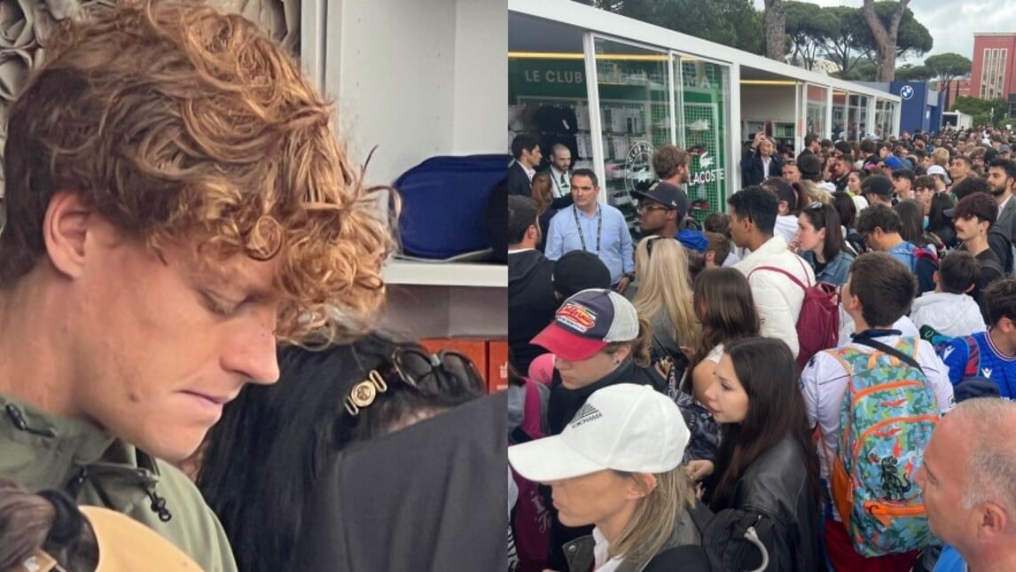 Sinner, bagno di folla agli Internazionali di Roma