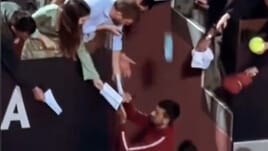 Djokovic colpito da una borraccia: il video che scagiona il tifoso