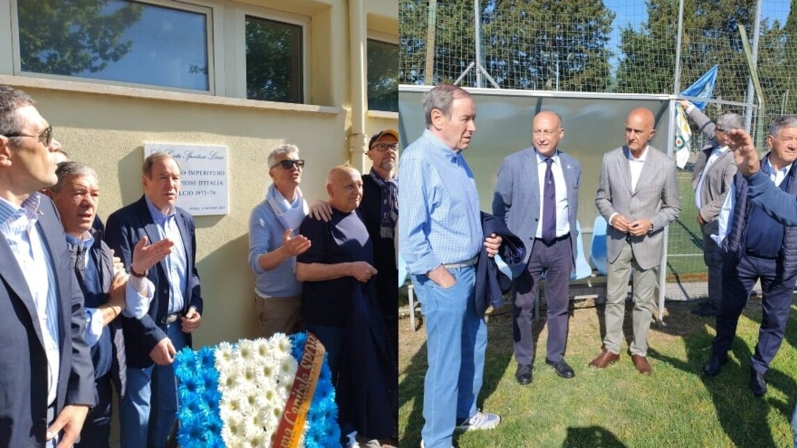 Festa Lazio, scoperta la targa a Tor di Quinto