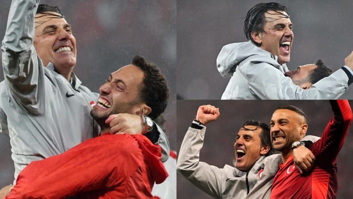 Turchia ai quarti, Montella scatenato: le foto della festa