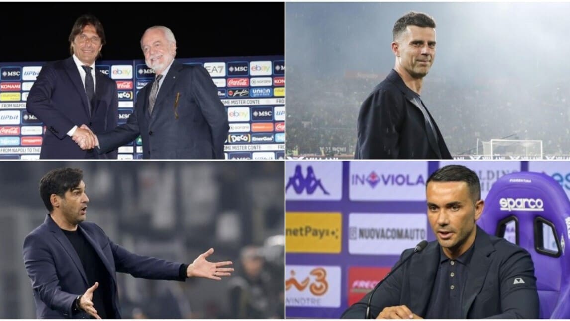 Serie A, gli allenatori 2024-25: da Conte a Thiago Motta, quanti cambi