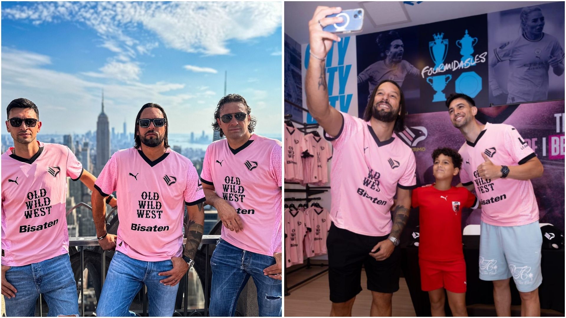 Palermo, presentata la nuova maglia al Rockefeller Center di New York