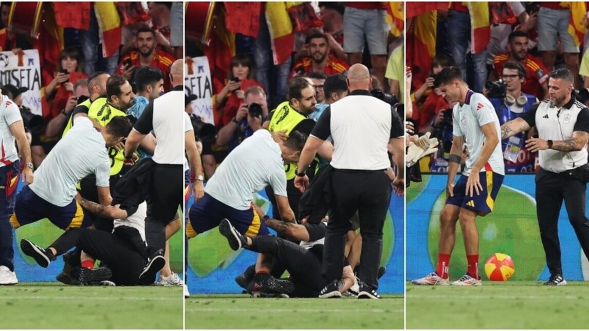 Morata e la scivolata dello steward: incredibile dopo Spagna-Francia