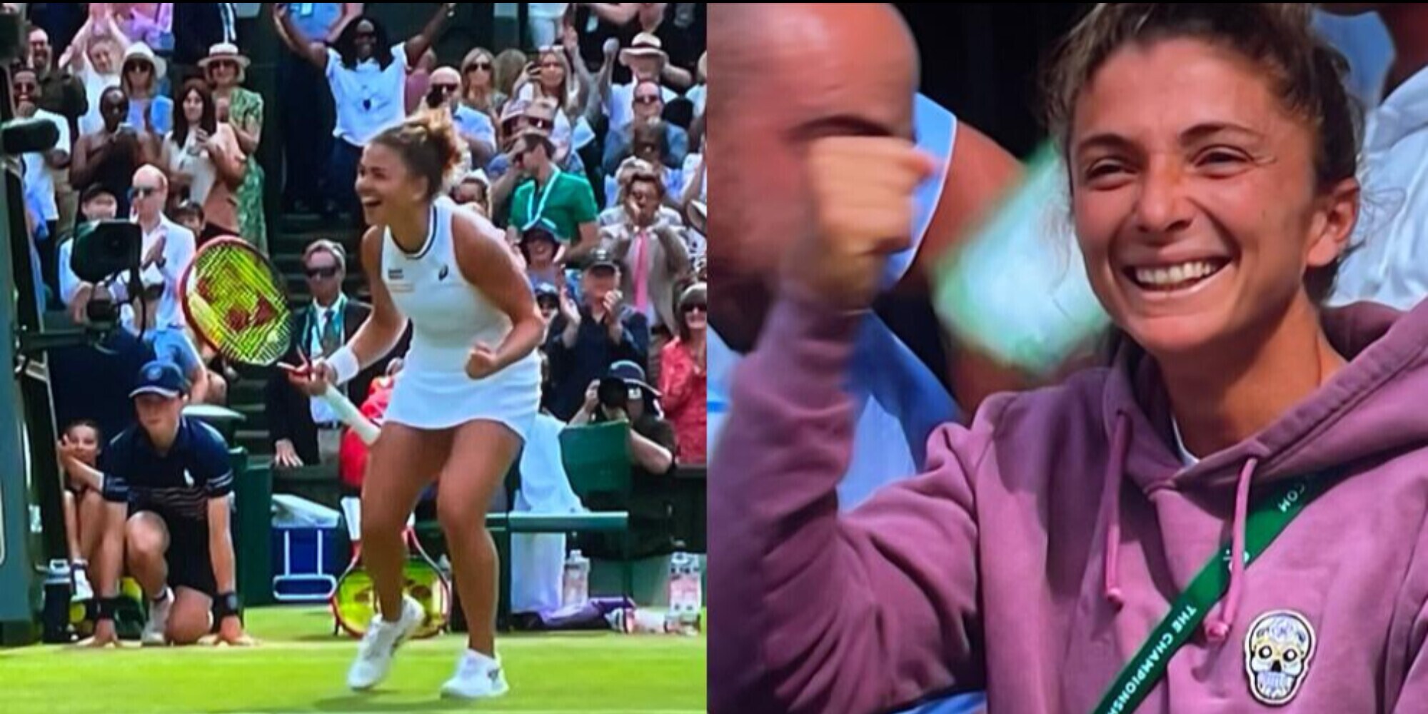 Delirio Paolini in campo a Wimbledon: il gesto di Errani dalla tribuna dopo la vittoria