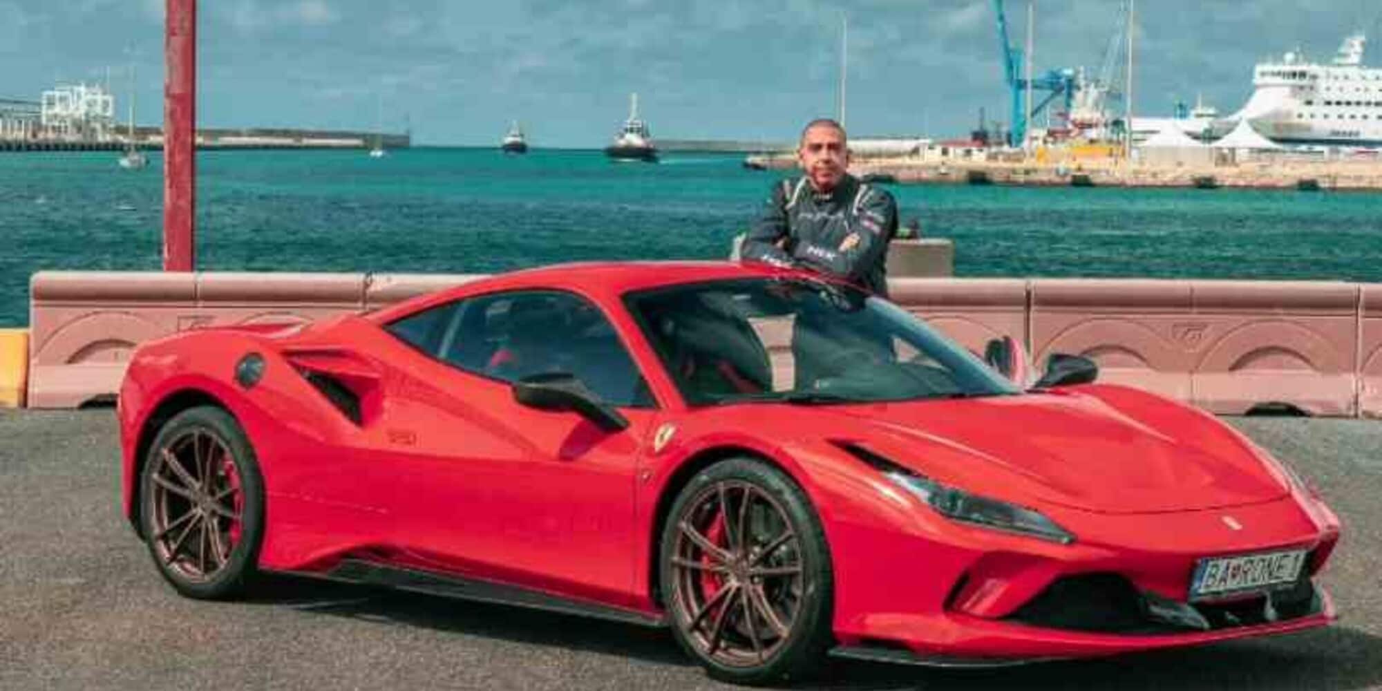 Fabio Barone sulla Ferrari SF90 a caccia del sesto record sulla portaeromobili Giuseppe Garibaldi