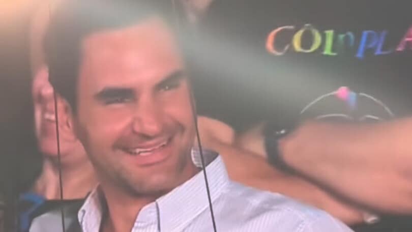 Federer a sorpresa al concerto dei Coldplay