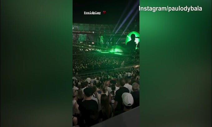 Concerto Coldplay a Roma, presente anche Paulo Dybala