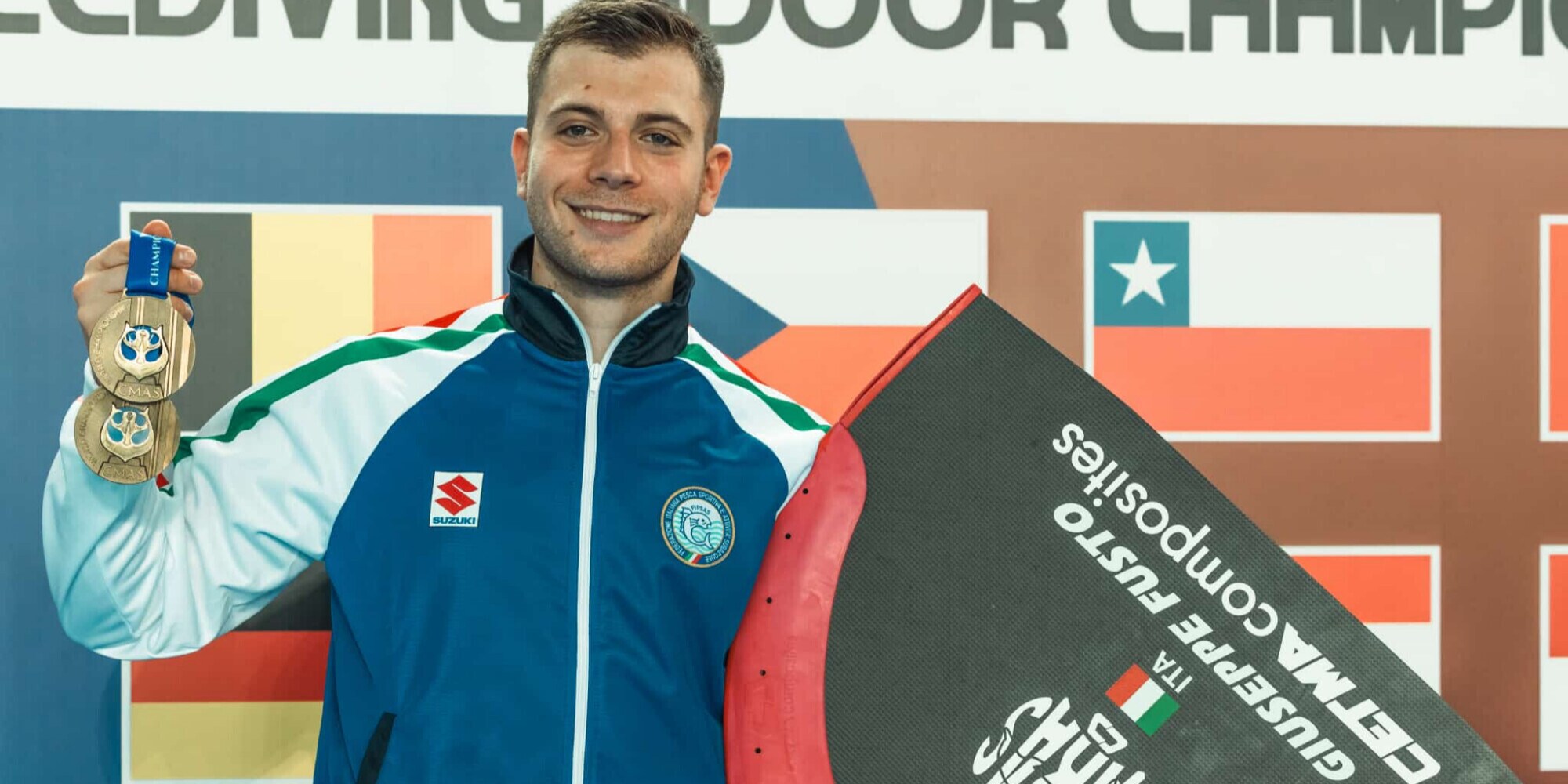 Doppio bronzo per Giuseppe Fusto ai Mondiali di apnea indoor