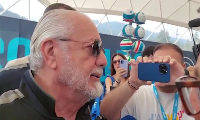 Napoli, le parole del presidente De Laurentiis a Dimaro