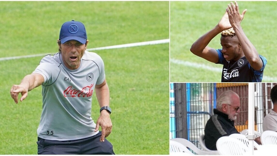 Napoli, Osimhen saluta i tifosi e non fa la partitella: c'è De Laurentiis