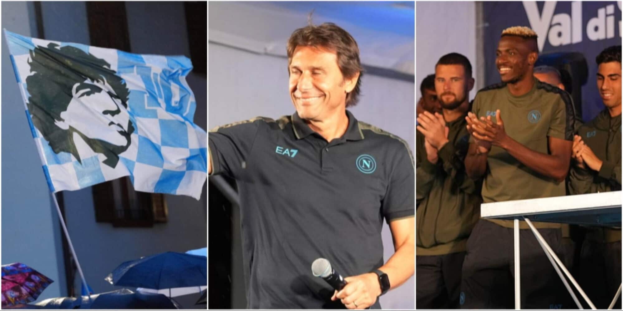 Napoli, Conte alla presentazione con i giocatori a Dimaro: "Sono il primo tifoso"