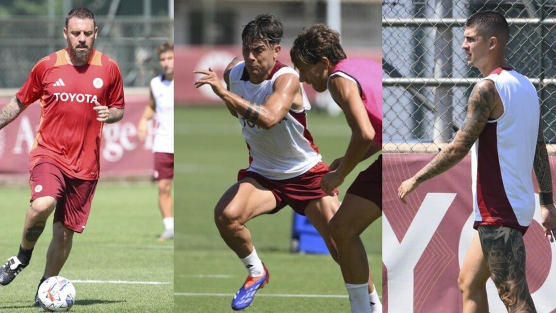 Roma, compleanno in campo per De Rossi: riecco lo 'sposo' Dybala e i nazionali