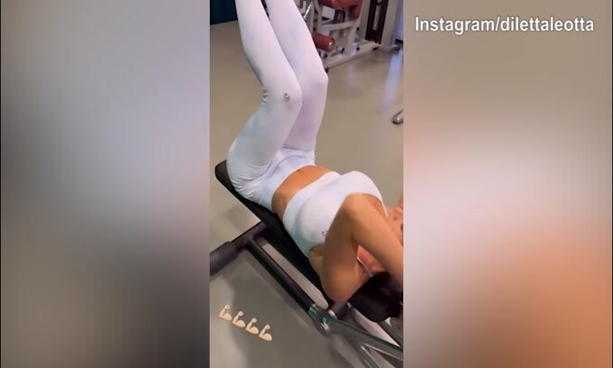 Giorno di palestra per Diletta Leotta