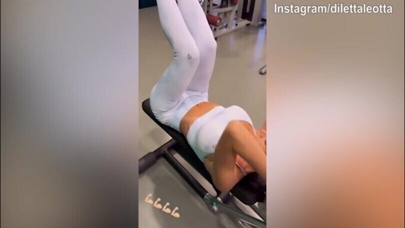 Giorno di palestra per Diletta Leotta