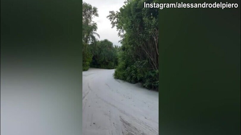 Alessandro Del Piero alle Maldive, giro in bicicletta per l'ex capitano Juventus