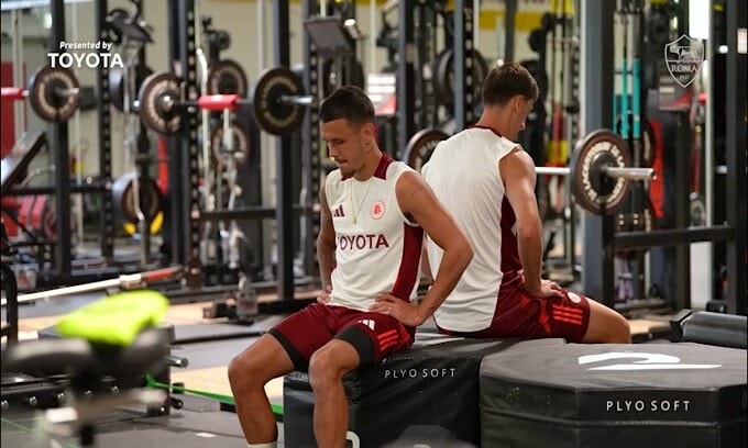 Roma, tanto lavoro in palestra per la squadra giallorossa