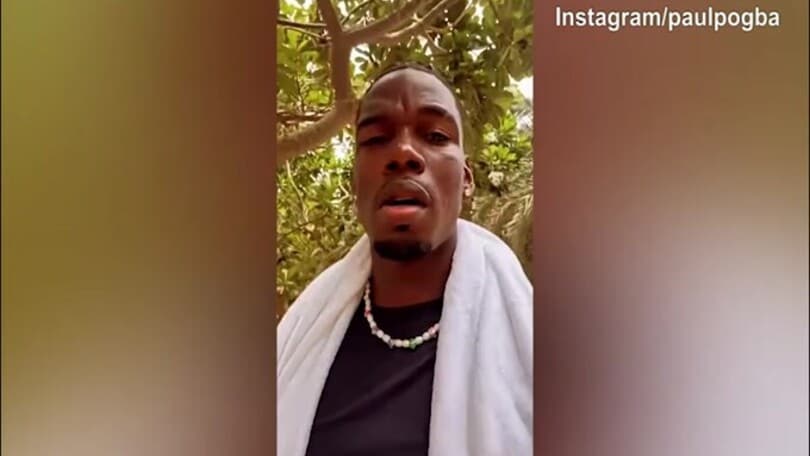 Pogba non perde il buon umore e si allena a casa