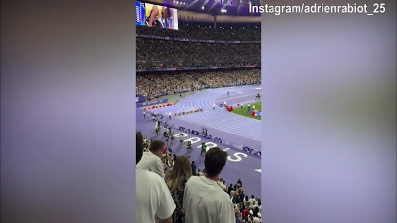 Atletica, finale 100metri maschile: Rabiot assiste dalla tribuna