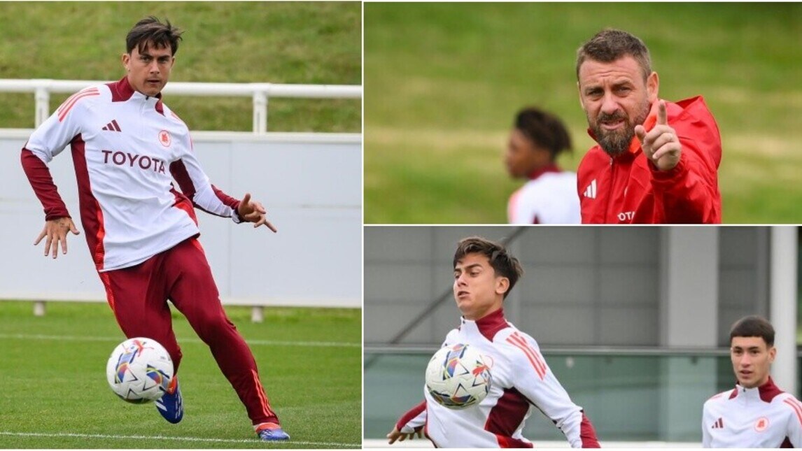 La Roma si allena a casa dell'Inghilterra, Soulé prende 'appunti' da Dybala