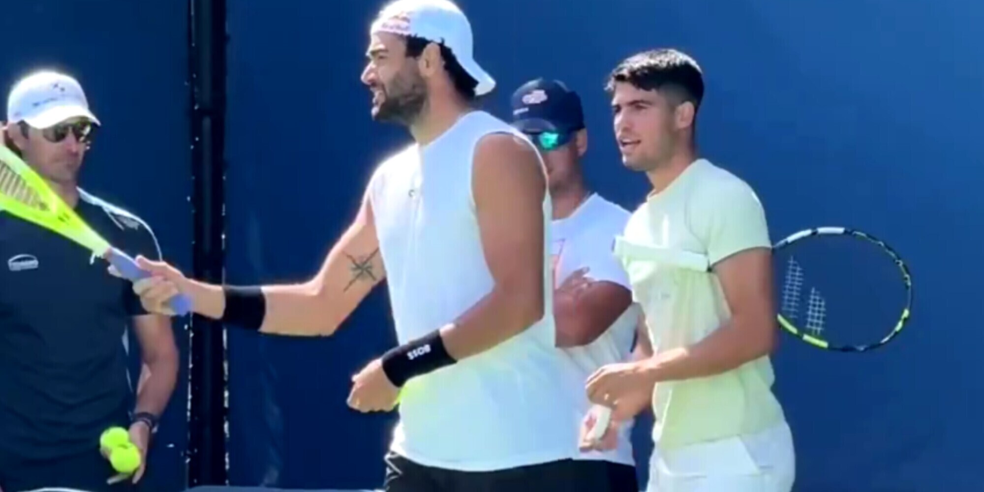 Berrettini e Alcaraz si allenano insieme a Cincinnati: pubblico in delirio