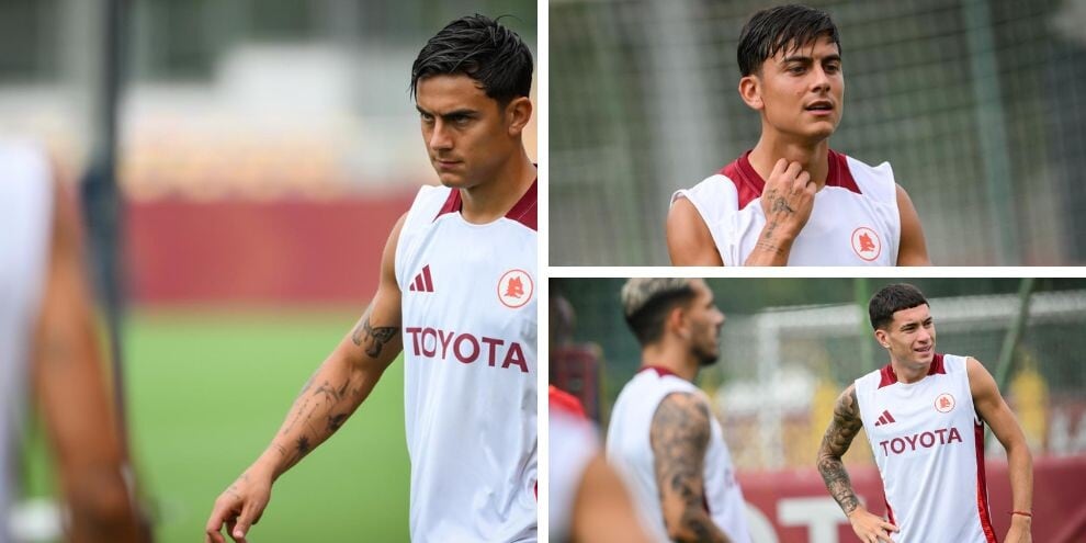 Dybala in campo a Trigoria: le FOTO che fanno sperare i tifosi