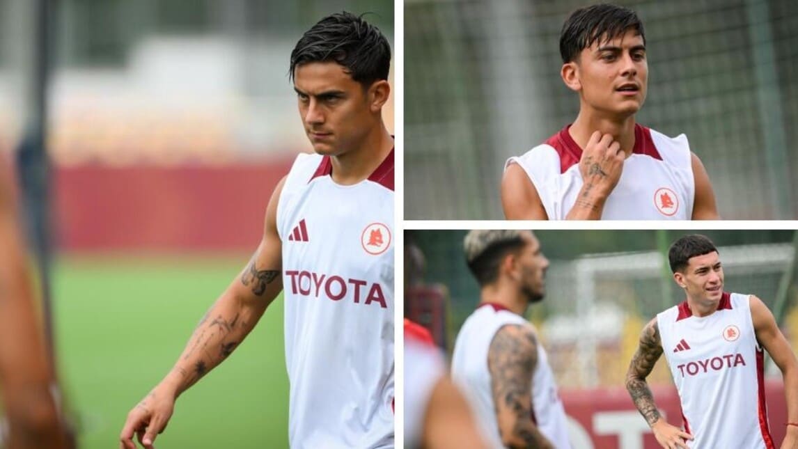 Dybala in campo a Trigoria: le FOTO che fanno sperare i tifosi