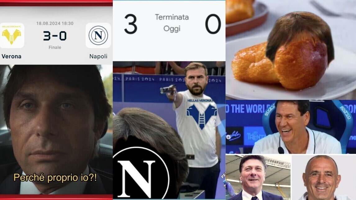 Conte, social impietosi dopo il crollo del Napoli a Verona: tutte le reazioni