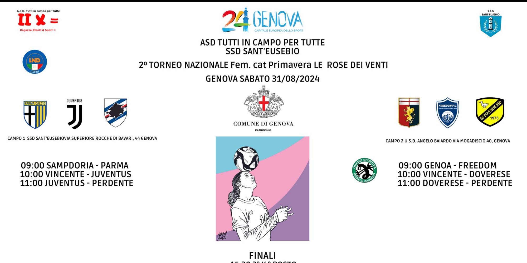 “Le Rose dei Venti” torneo femminile a S.Eusebio