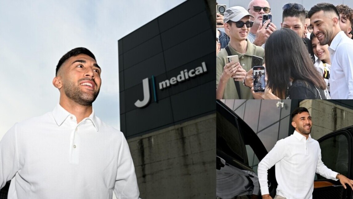 Nico Gonzalez, visite mediche con la Juve: tutte le immagini dal J Medical