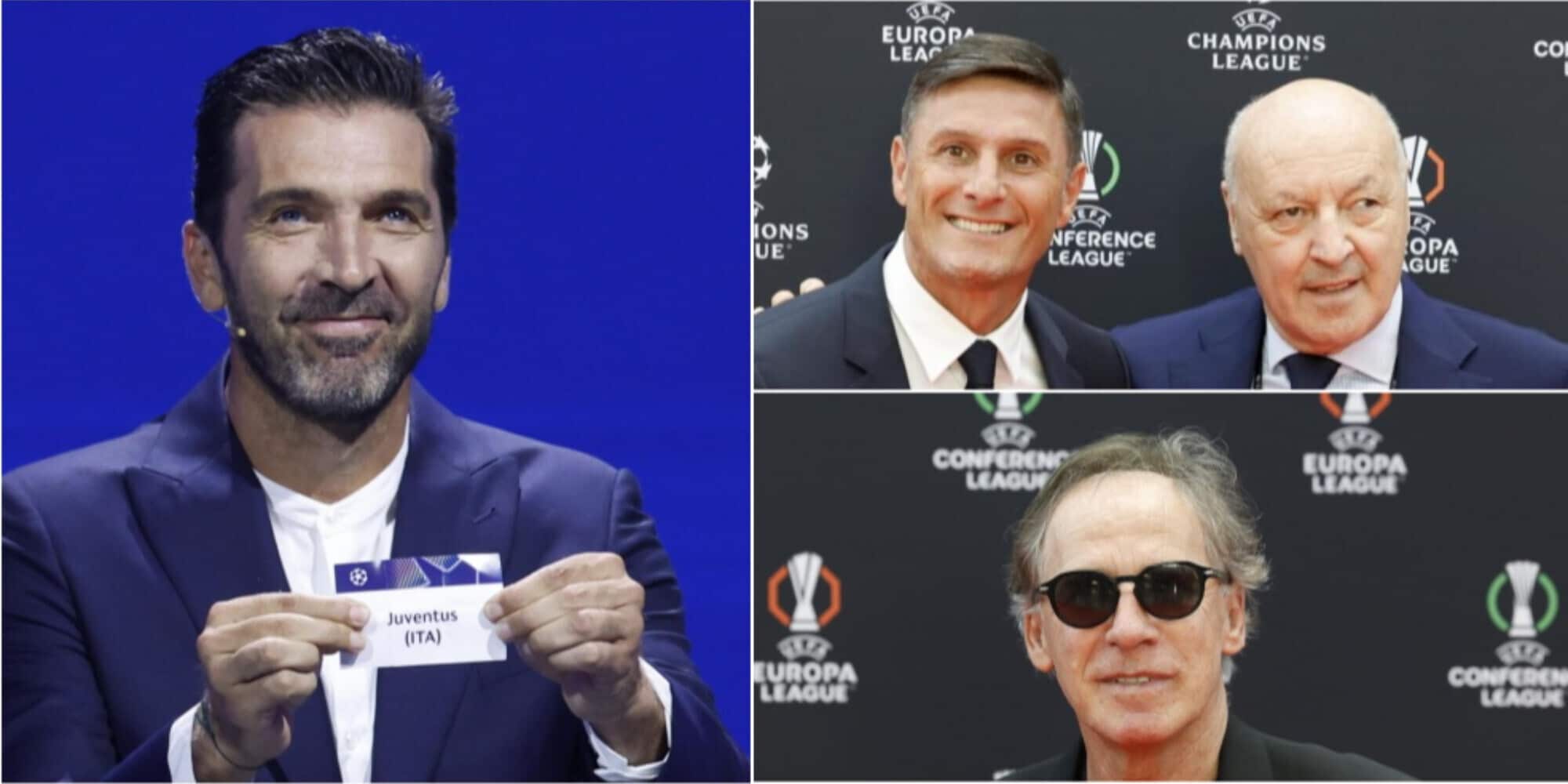 Champions League, sorteggio: le reazioni di Inter, Juve, Milan, Atalanta e Bologna