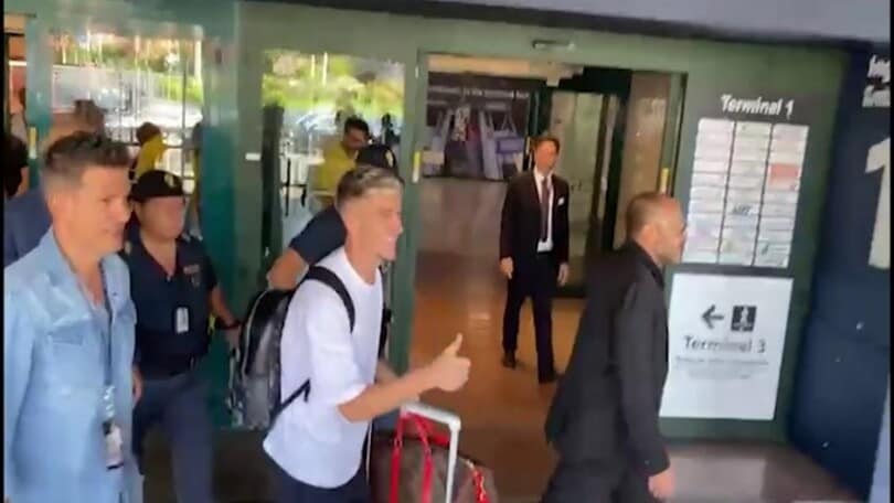 Roma, Saelemaekers è sbarcato a Fiumicino
