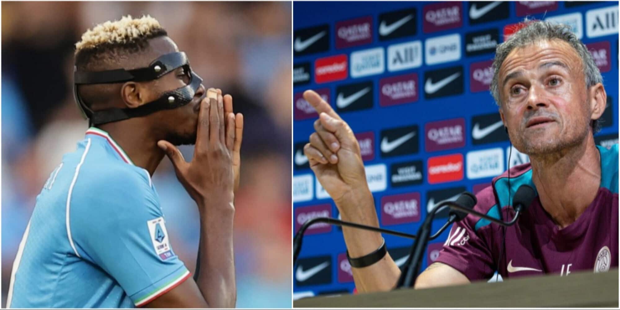 Niente Osimhen, ma Luis Enrique promuove il Psg: "Certe cifre senza senso"